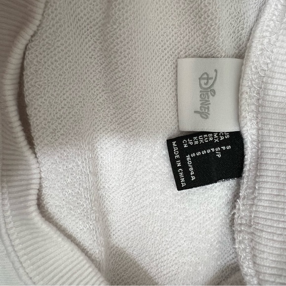 Disney Mickey Mouse Sweatshirt White Small - Picture 3 of 3